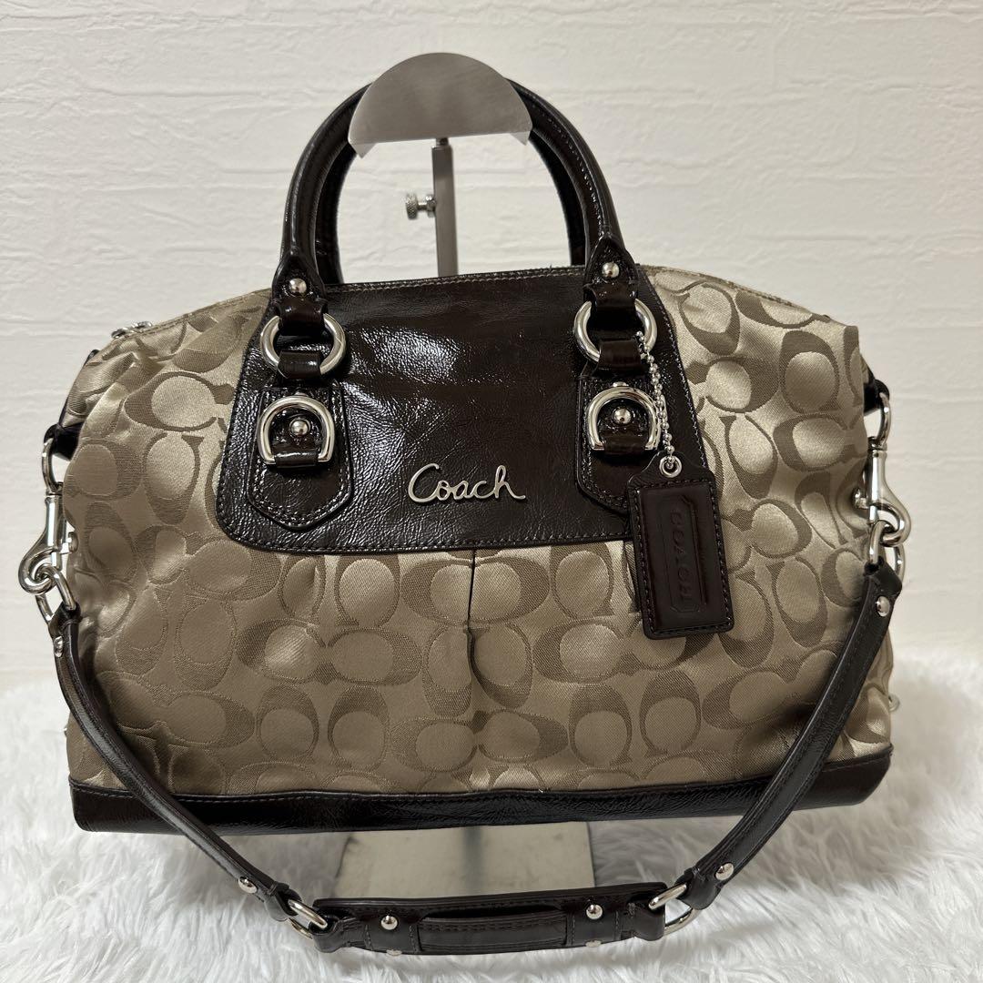 新品✨COACH コーチ 2wayミニボストンバッグ シグネチャー