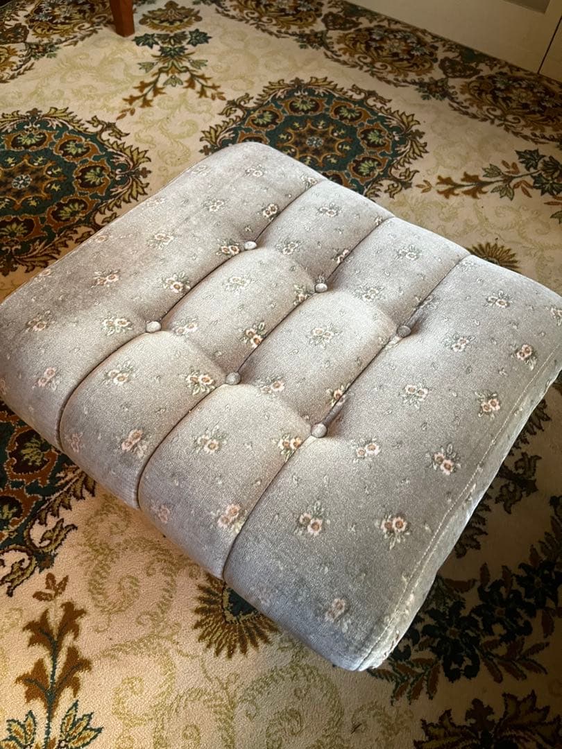 新象 オットマン スツール 昭和レトロ アンティーク 花柄 インテリア