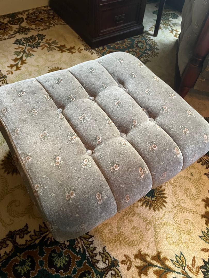 新象 オットマン スツール 昭和レトロ アンティーク 花柄 インテリア