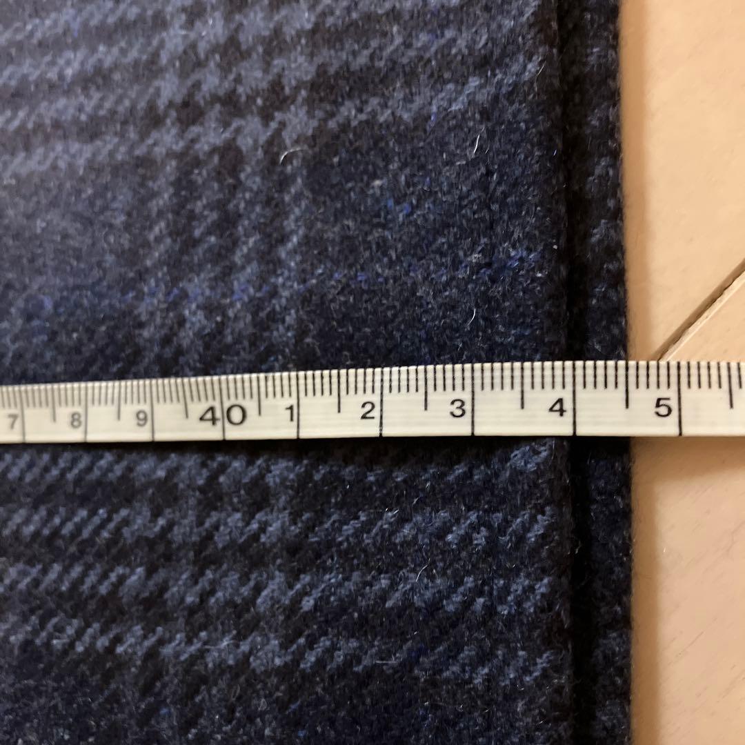 Johnstons of Elgin カシミヤマフラー ネイビー チェック柄