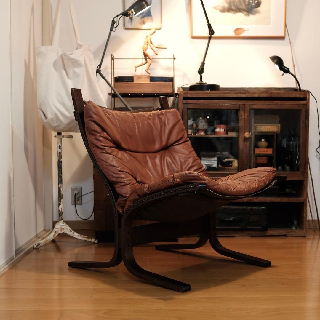 ブラウンレザー リクライニングチェア