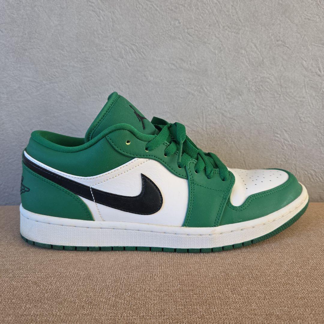 靴 NIKE AIR JORDAN 1 LOW PINE GREEN WHITE