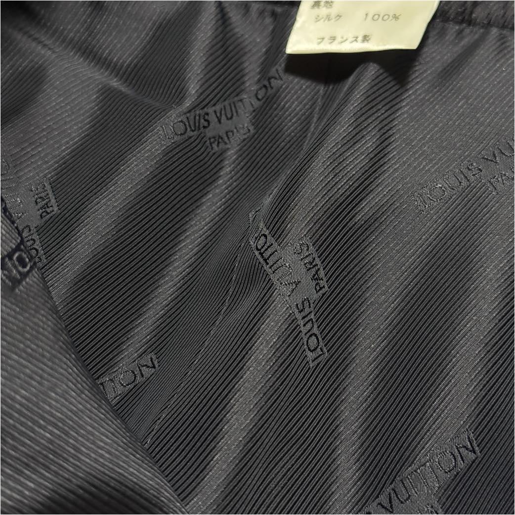 ルイヴィトン ウール ジップデザイン メルトンスカート ブラック