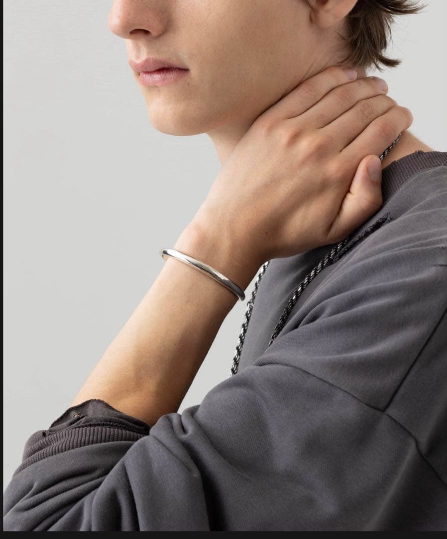 【完売品】OX JEWELRy Silver Curve Bangle MB