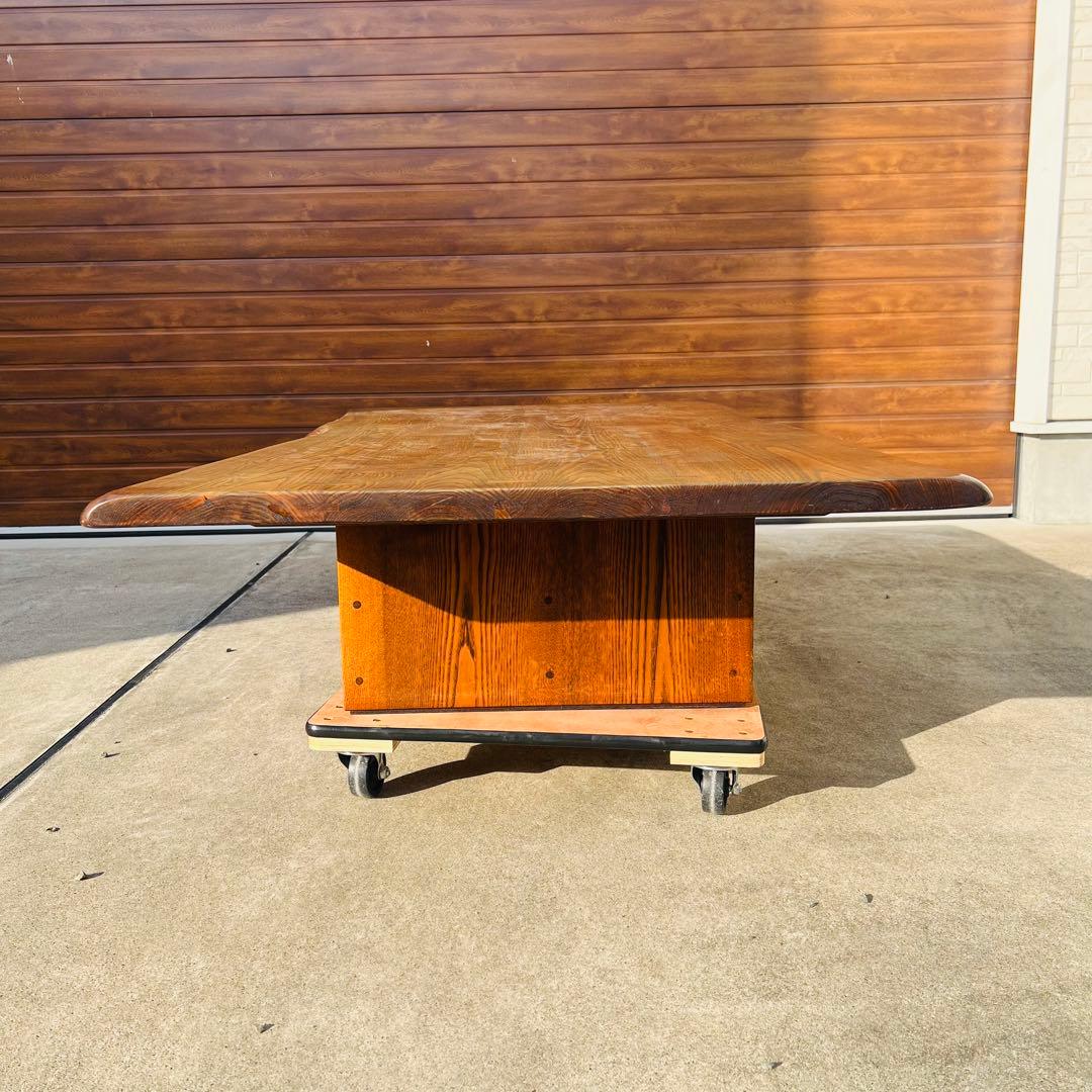 美品 高級 座卓 センターテーブル 一枚板 無垢 和室 ローテーブル 引き出し