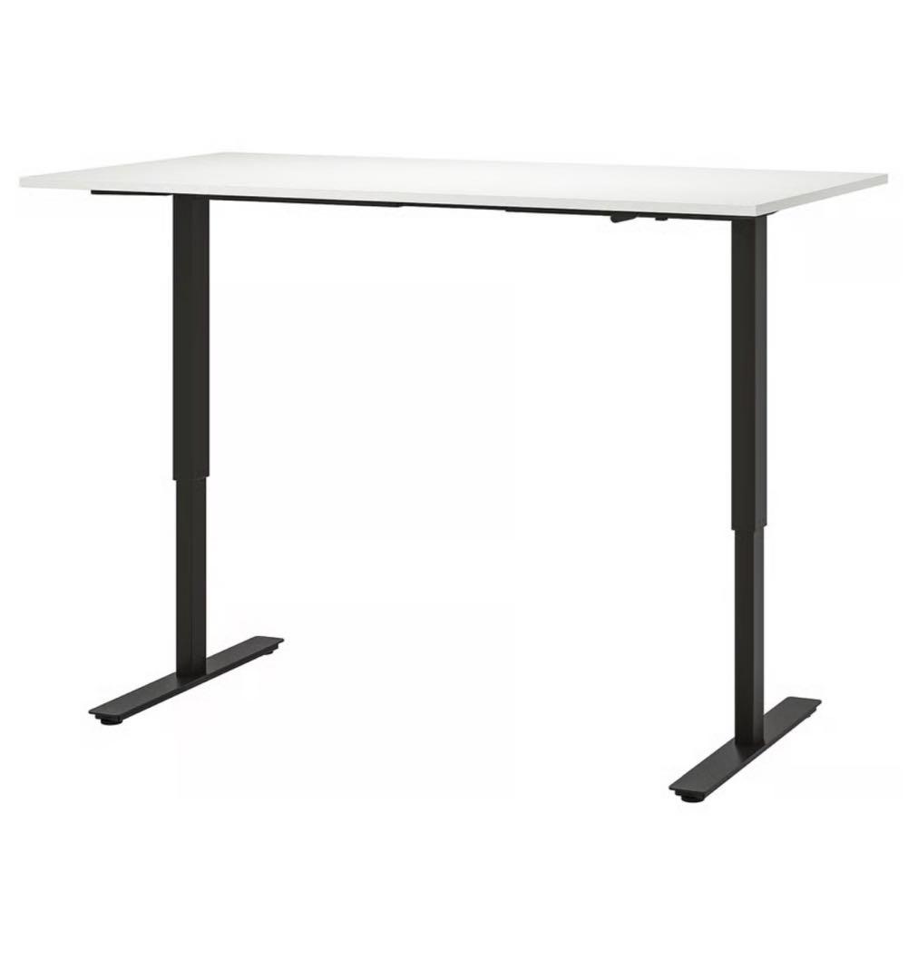 IKEA TROTTEN 昇降式デスク 160x80cm ホワイト/チャコール