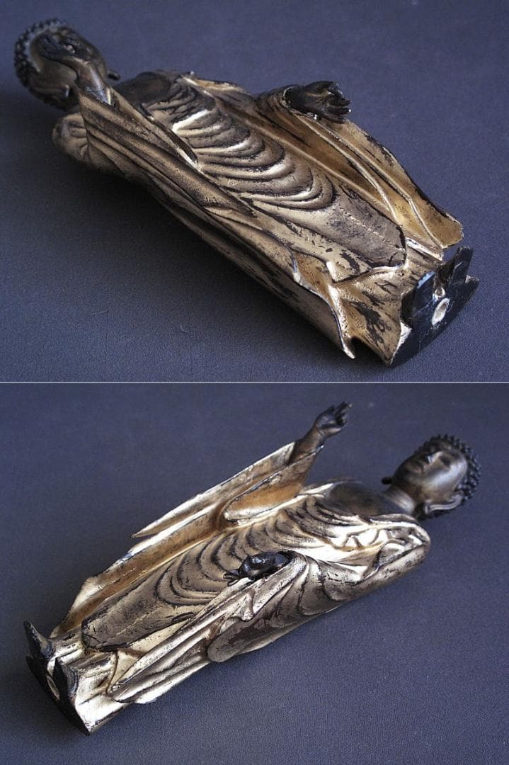 古仏像!!『木造 阿弥陀如来立像』総高33.5㎝ 像高19.5㎝