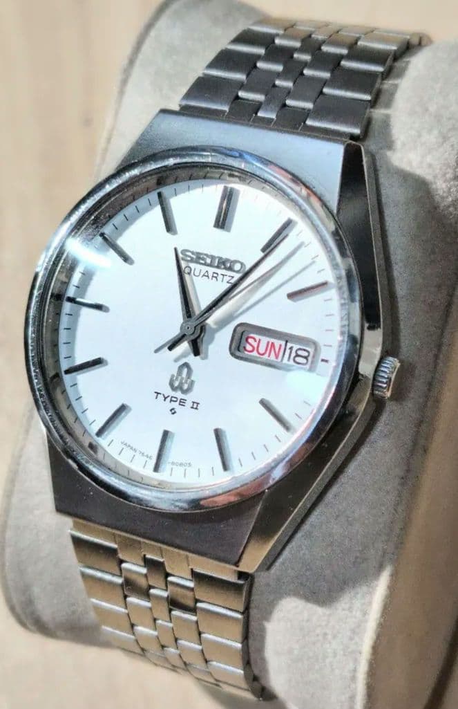 セイコー　タイプ２　美品　ガラス風防新品　電池新品　SEIKO type Ⅱ