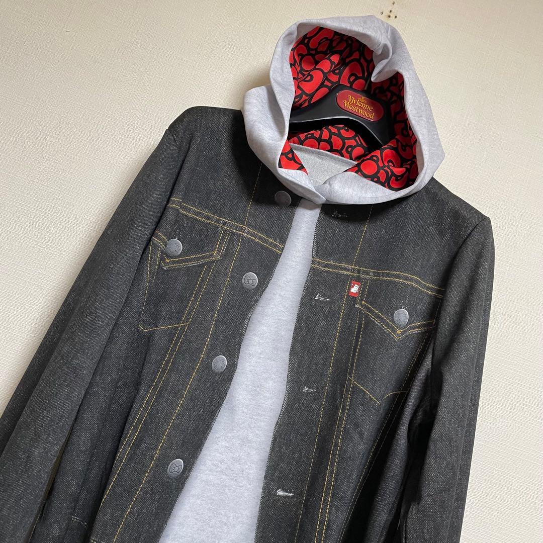 新品　ワコール　カルソン　ハローキティコラボ　フェイクデニムパーカーチュニック