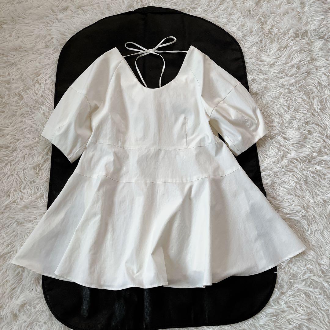 ルフィル✨️2023年 ストレッチタスランオックスブラウス ペプラム ホワイト