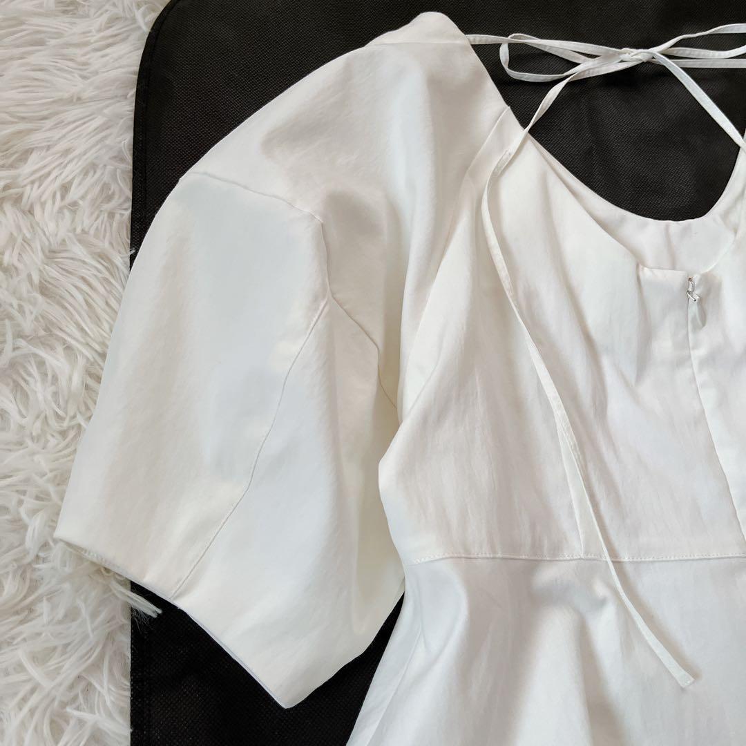 ルフィル✨️2023年 ストレッチタスランオックスブラウス ペプラム ホワイト