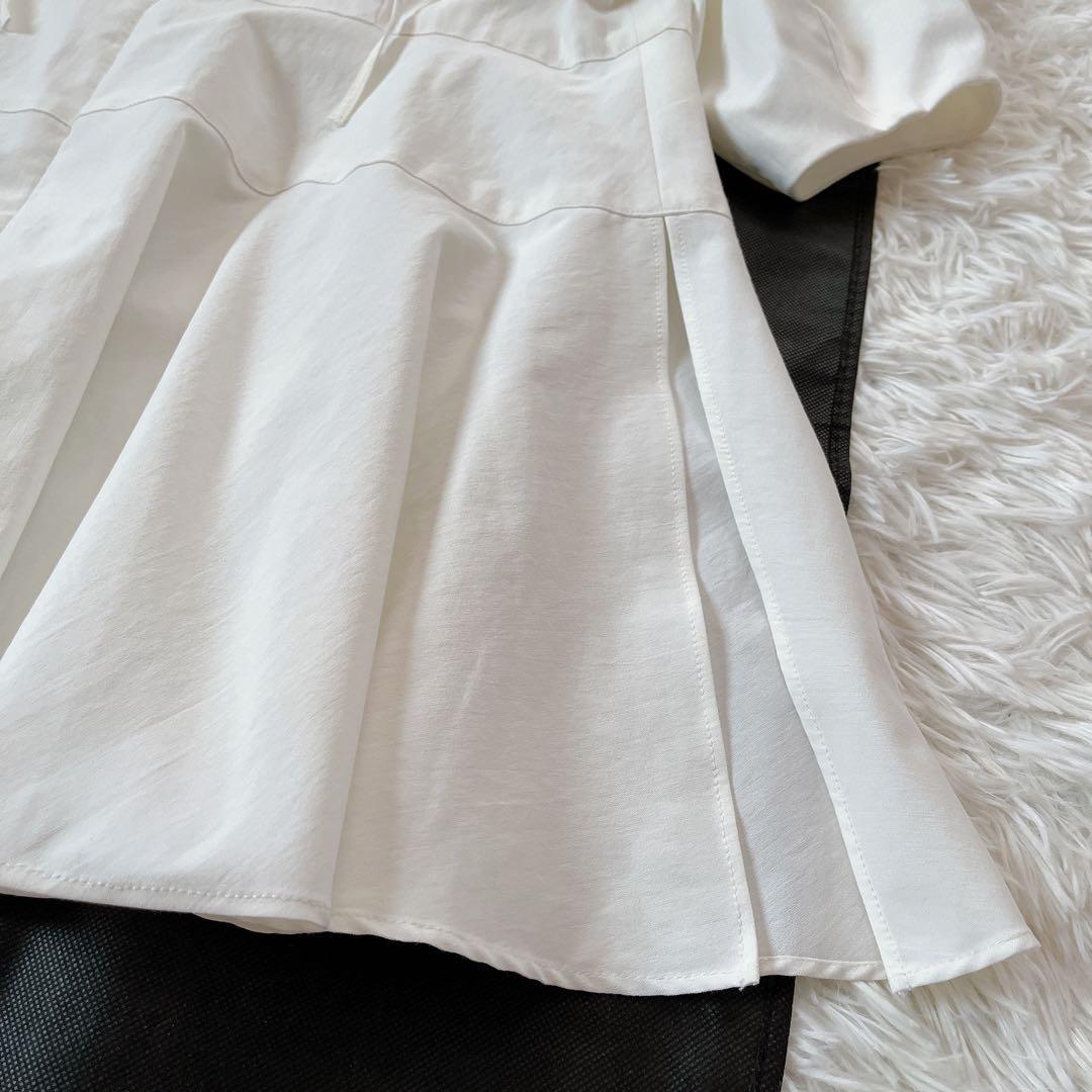 ルフィル✨️2023年 ストレッチタスランオックスブラウス ペプラム ホワイト