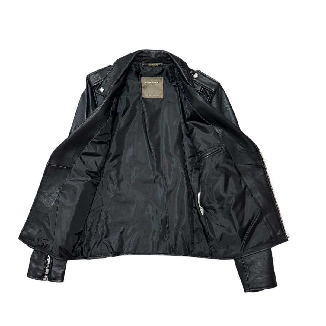 ZARA ザラ ダブル ライダースジャケット レザー ブルゾン メンズ