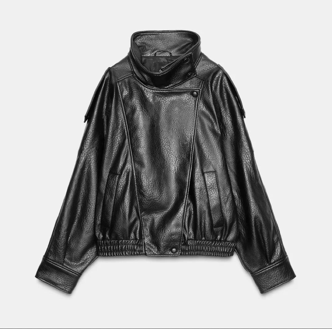 ZARA 完売品　フェイクレザージャケット　Mサイズ