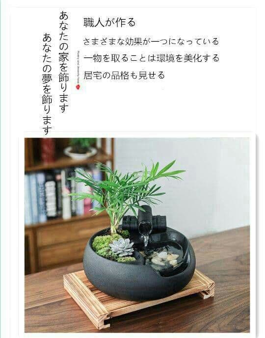 アイデア植木盆栽家の室内玄関の小さい置物の机の微景観
