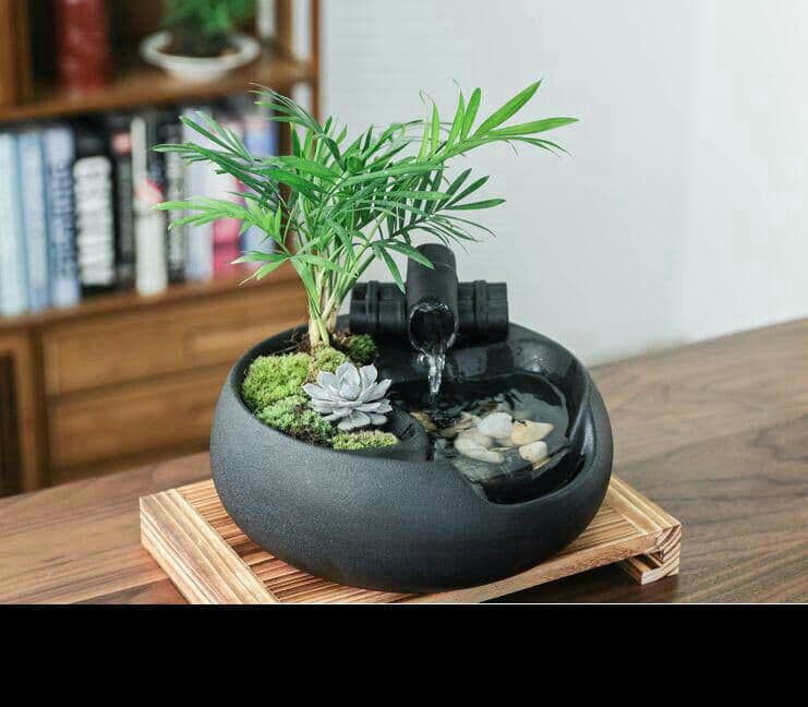 アイデア植木盆栽家の室内玄関の小さい置物の机の微景観