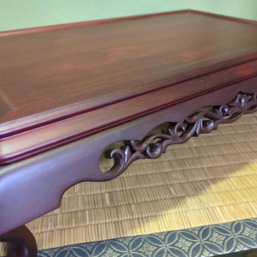 さっち、花台、唐木紫檀無垢、新品箱入り