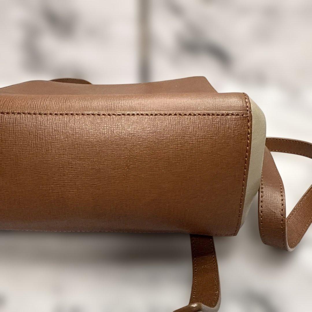 (美品)大人気、ポールスミス、リュック、オールレザー、シボ革、人気色、茶、グレー