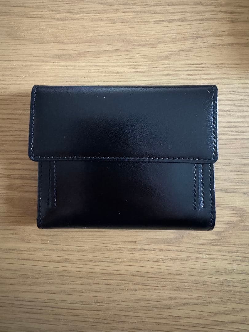 【新品】PORTER 三つ折り財布 レザー シーン　ウォレット　ブラック