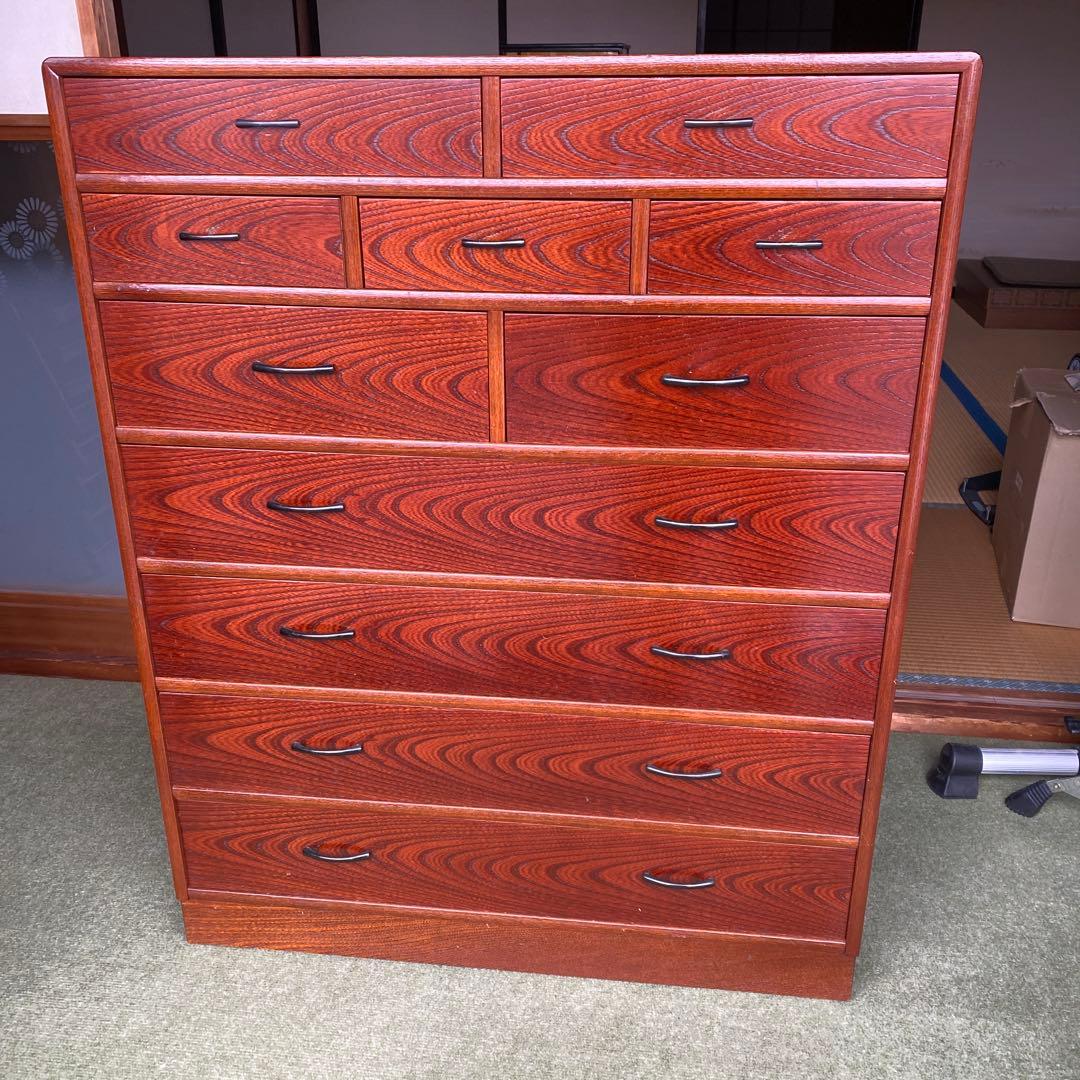 前欅　桐箪笥　7段11杯　 精密作り