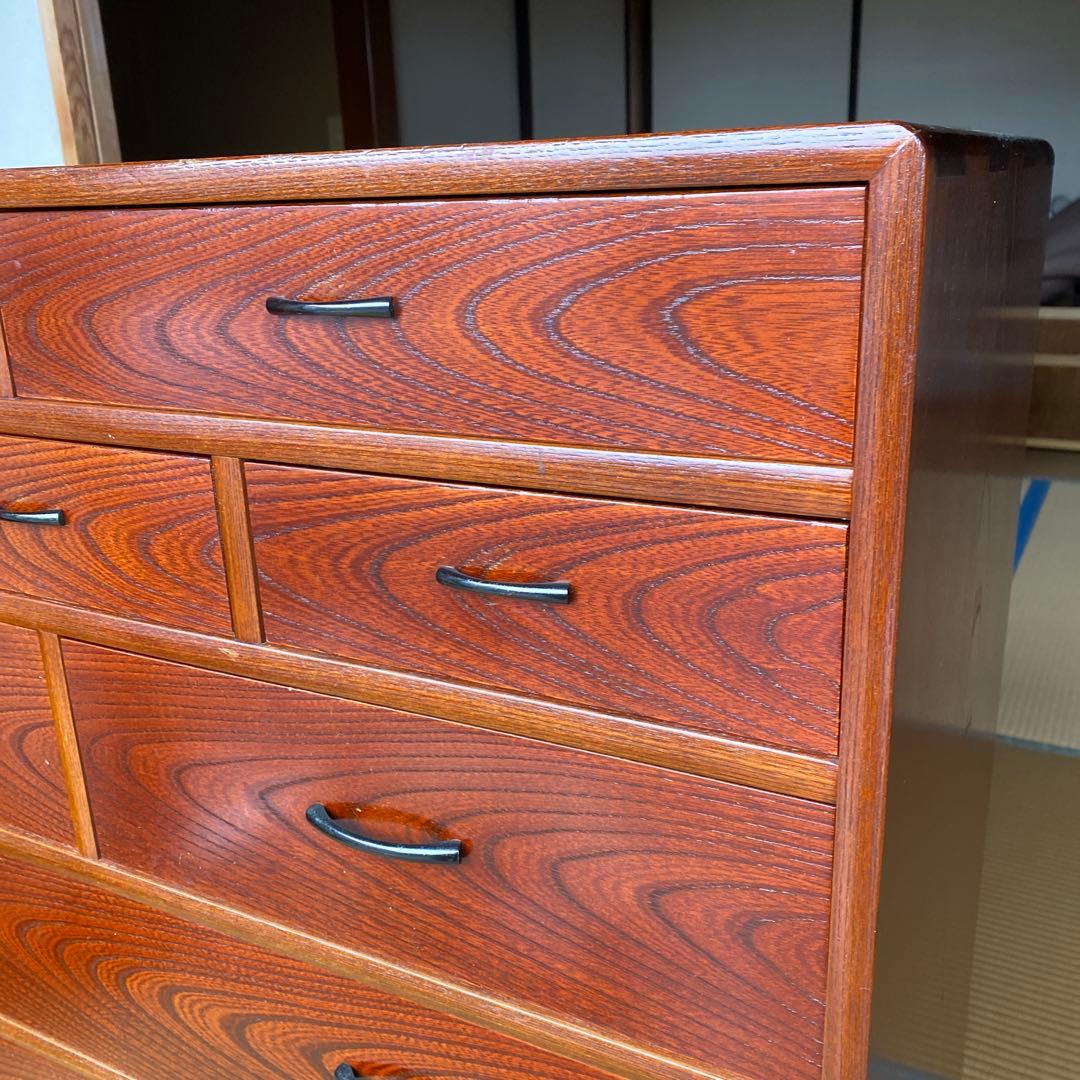 前欅　桐箪笥　7段11杯　 精密作り