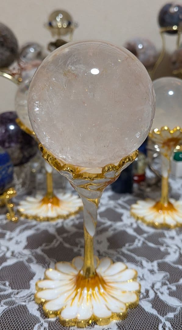 アゼツライト☆スフィア☆ピンクアゼツライト☆高品質☆アメリカ産☆台座つき☆