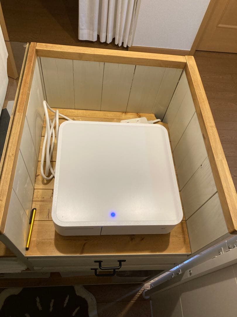 店舗用 レジカウンター 什器 木製 ガラスケース付き 幅95cm