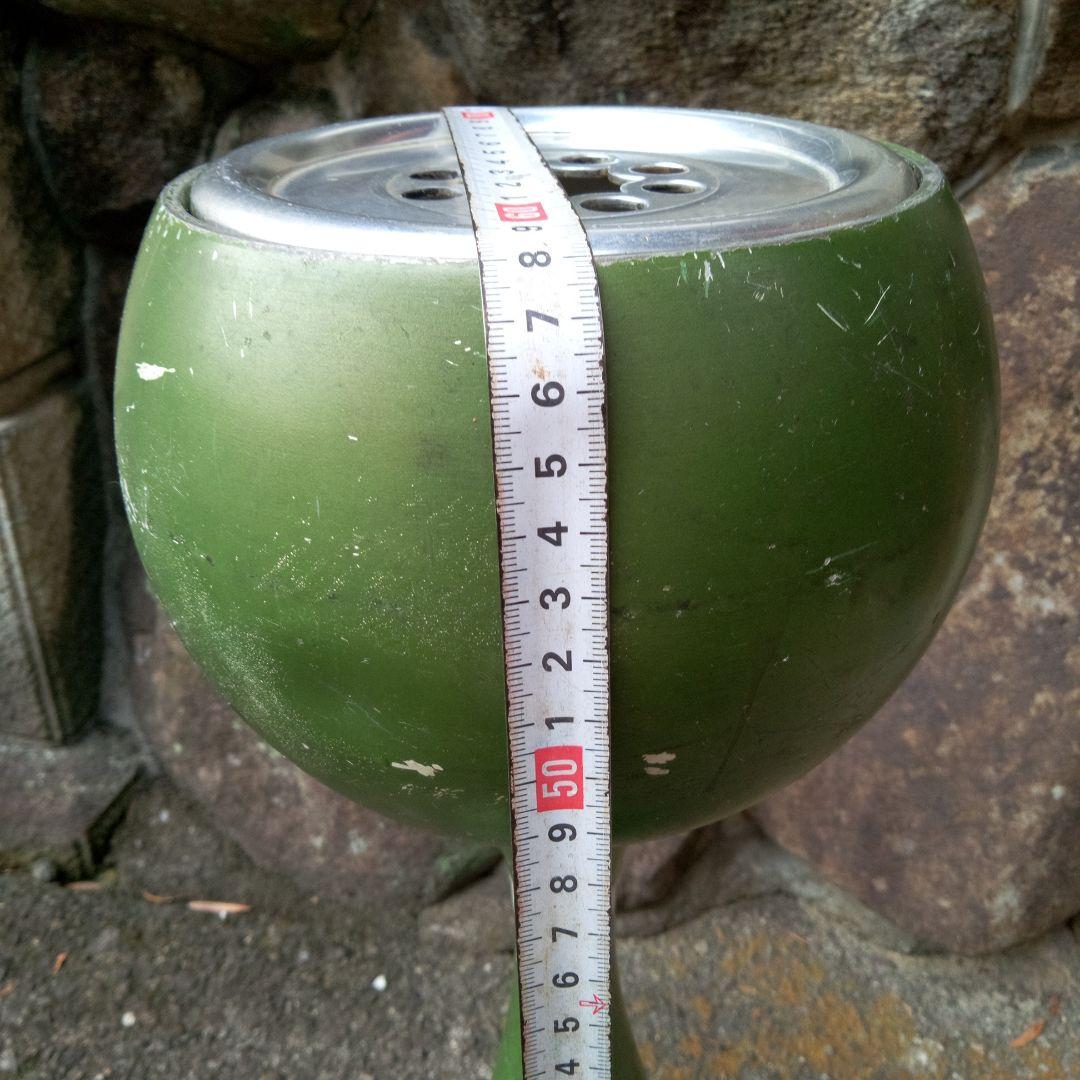 【希少】スタンド灰皿　昭和レトロ　レアなウグイスグリーン　アンティーク