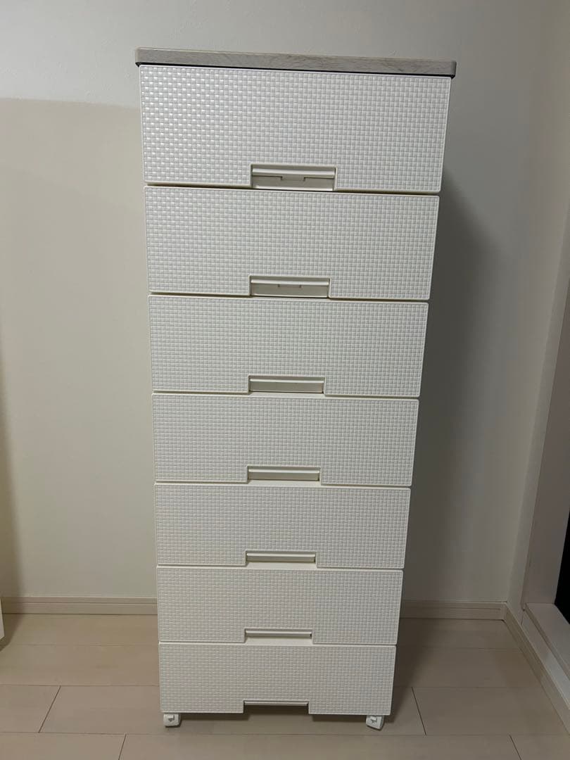 ニトリ　フィッツプラスNTメッシュ2 幅55cm7段　ホワイトウォッシュ