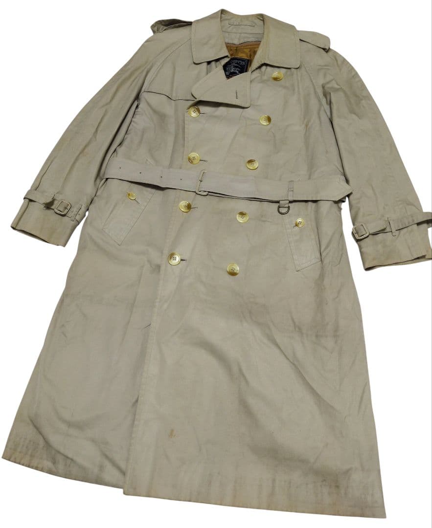 バーバリー　トレンチコート　ライナー付き　ベルト　ノバチェック　90s　XL