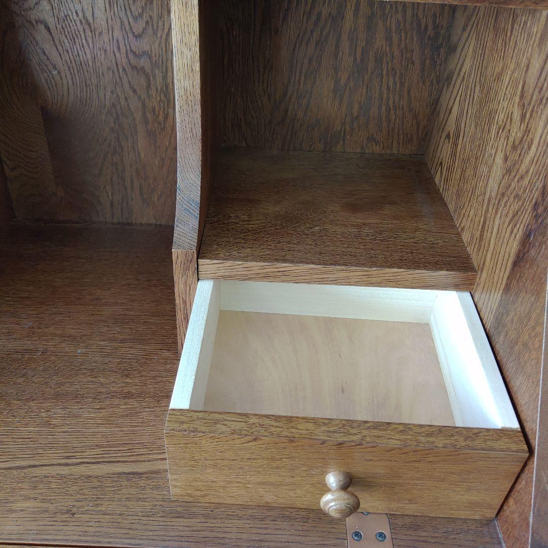 蝦夷民芸家具 ライティングデスク ナラ材 えぞ民芸 ライティングビューロー