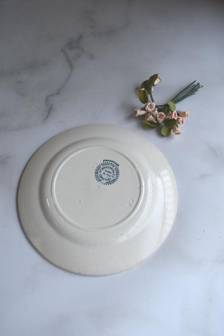 美品ショワジー・ル・ロワ　ブルーのポンパドール　デセール皿　POMPADOUR