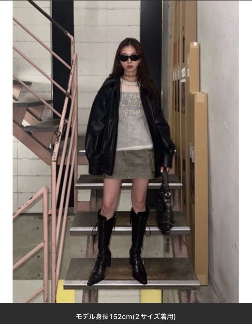 最安値　SLY フェイクレザーフライトジャケット