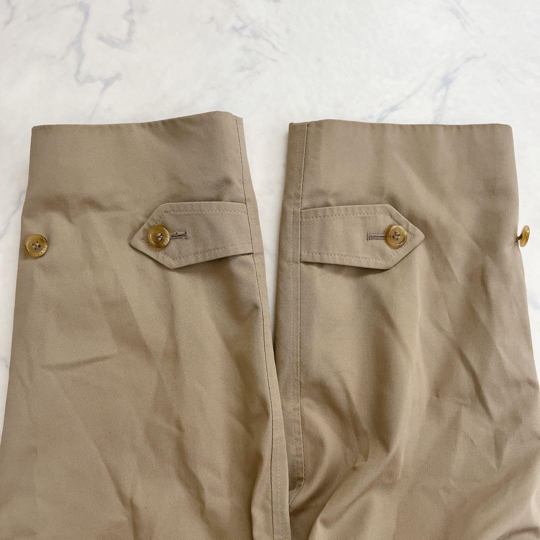 英国製 バーバリーズ メンズ ステンカラーコート ノバチェック ロング ベージュ