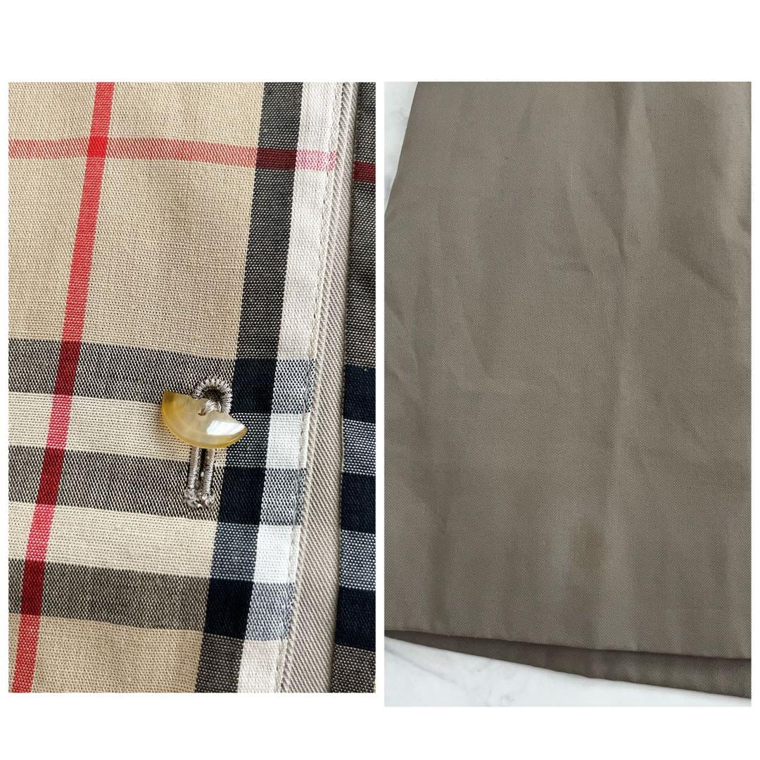 英国製 バーバリーズ メンズ ステンカラーコート ノバチェック ロング ベージュ