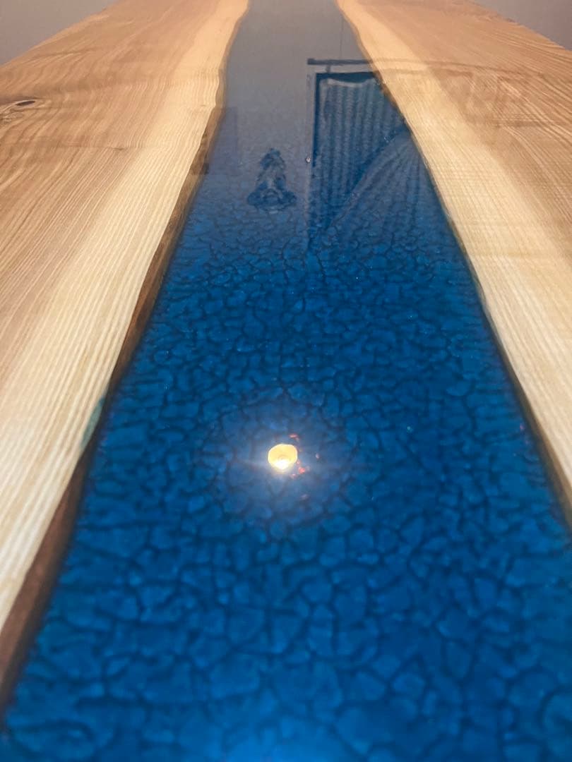 レジンテーブル　タモ　1710×700×30