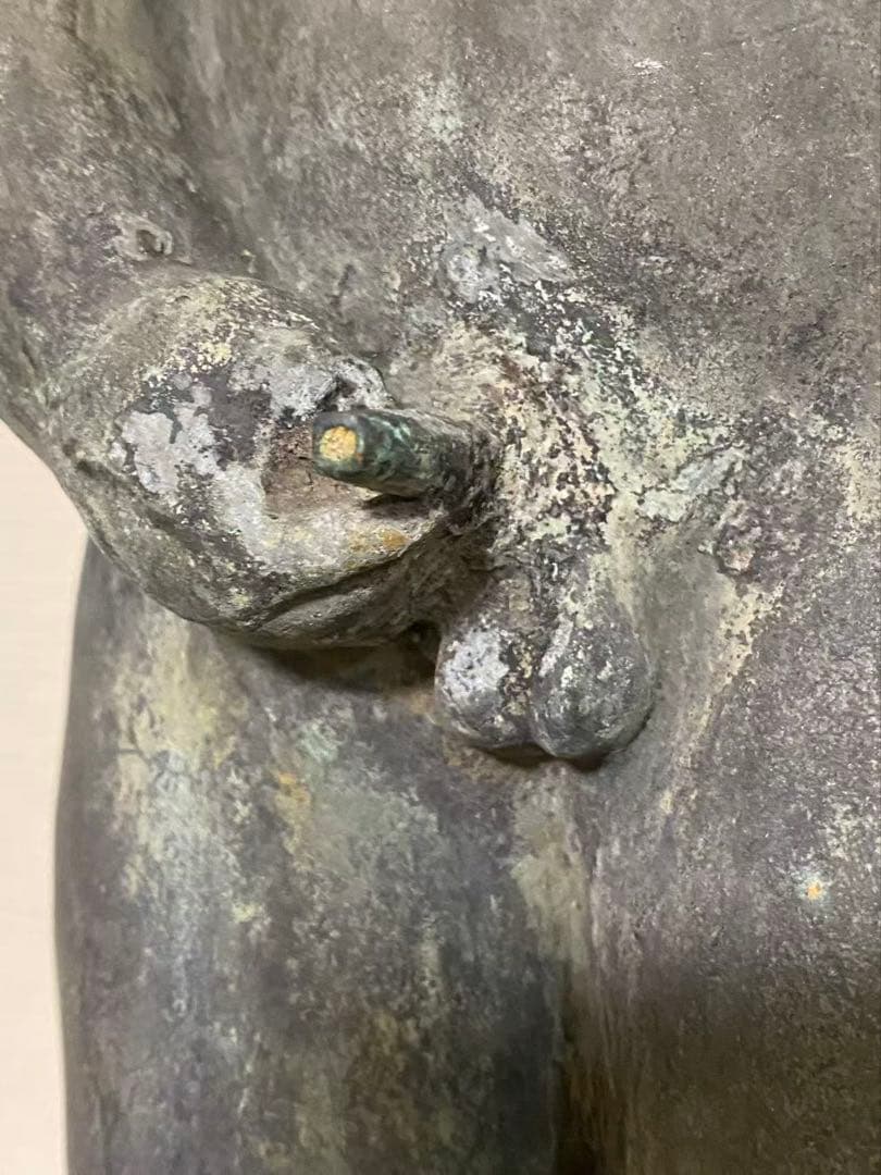 銅製 小便小僧 高さ約56cm 年代不明