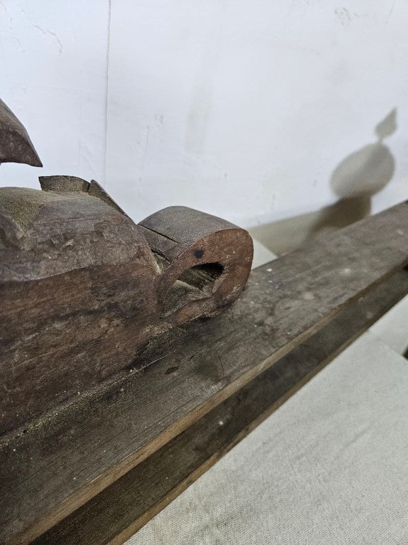 フランスアンティーク 木彫りのキャビネット装飾 レリーフ 木製 ミラー 飾り