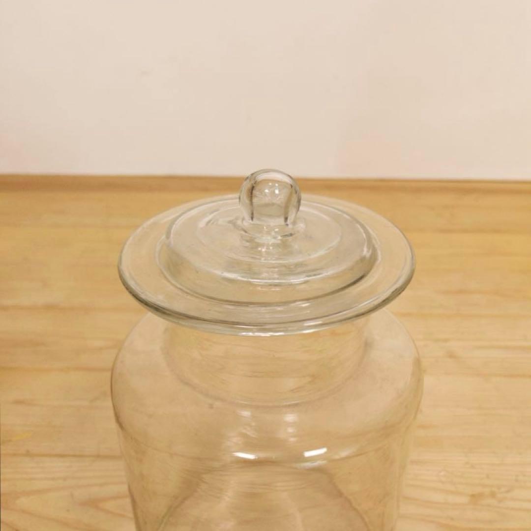 ガラス　瓶　大　透明　高さ約34㎝　2a021　古道具　ビンテージ　アンティーク