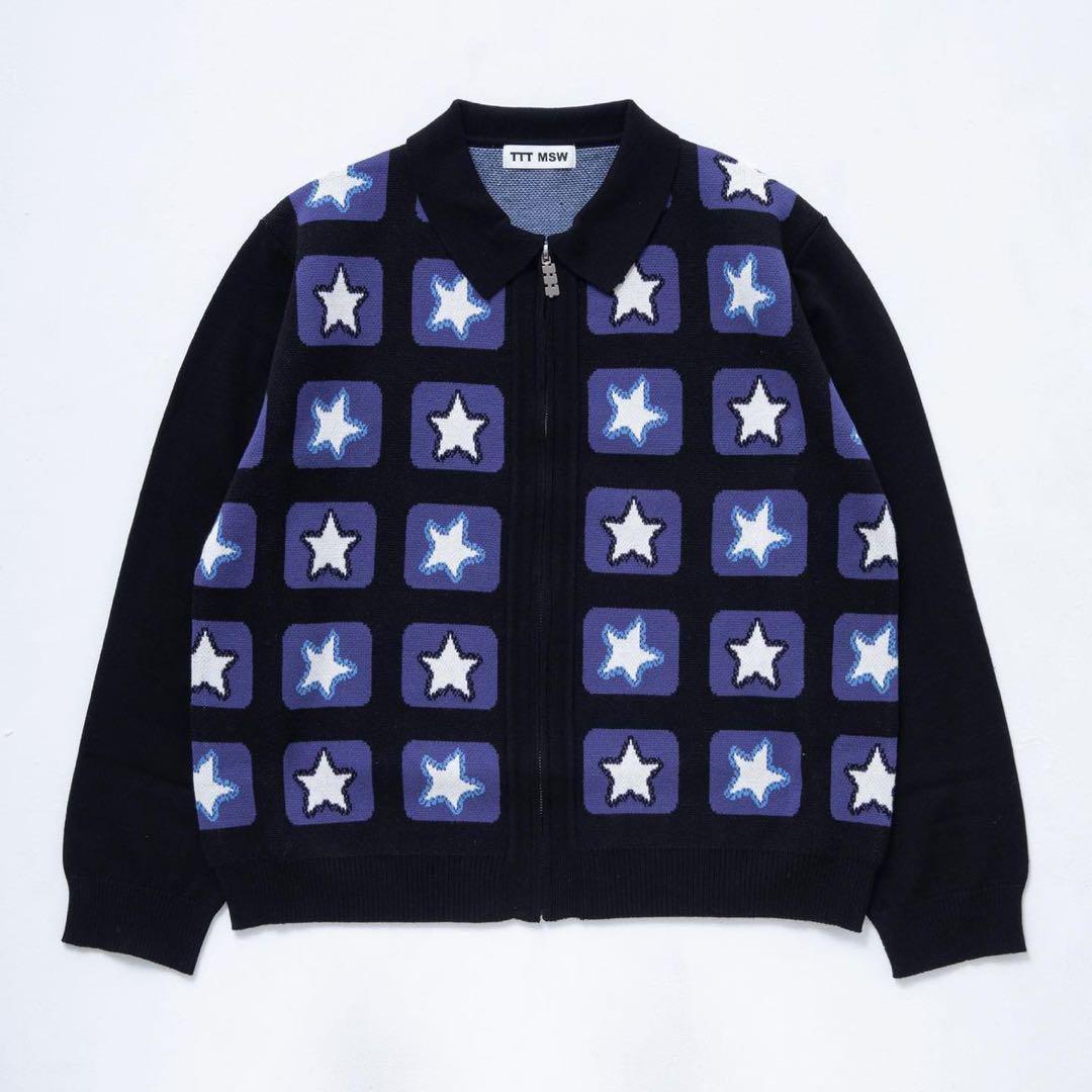 トップス TTT MSW Star television zipup knit polo