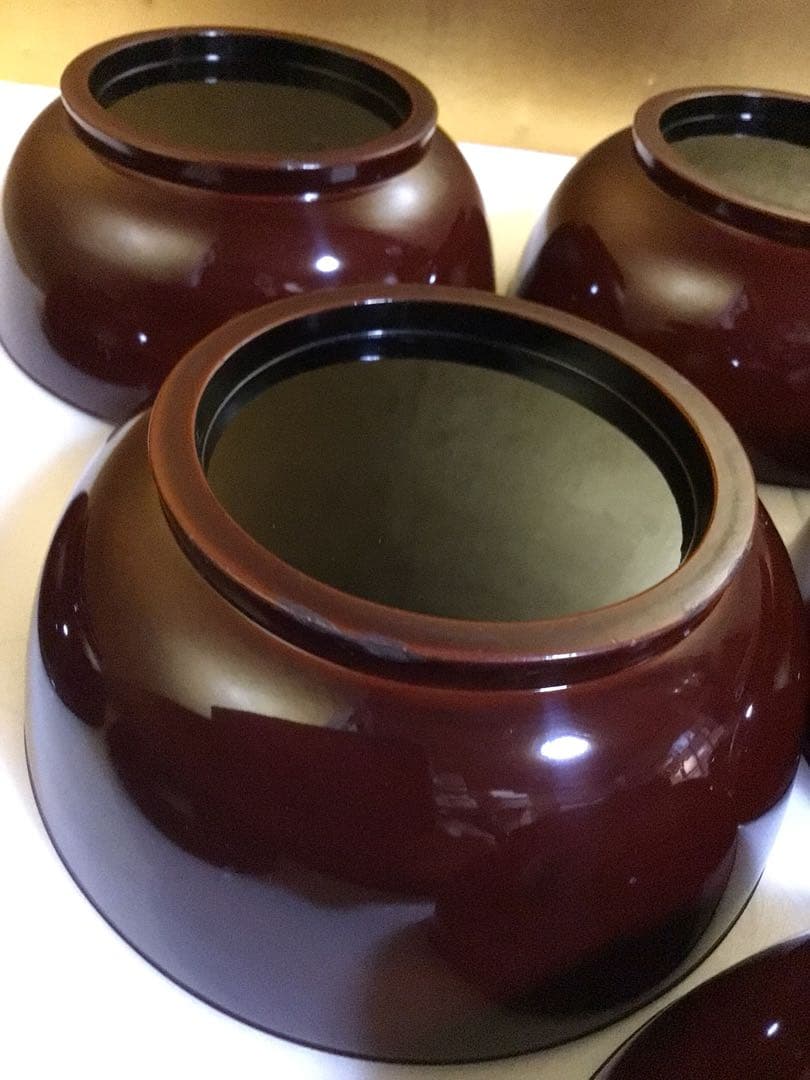 木製蒔絵入りお椀５客セット