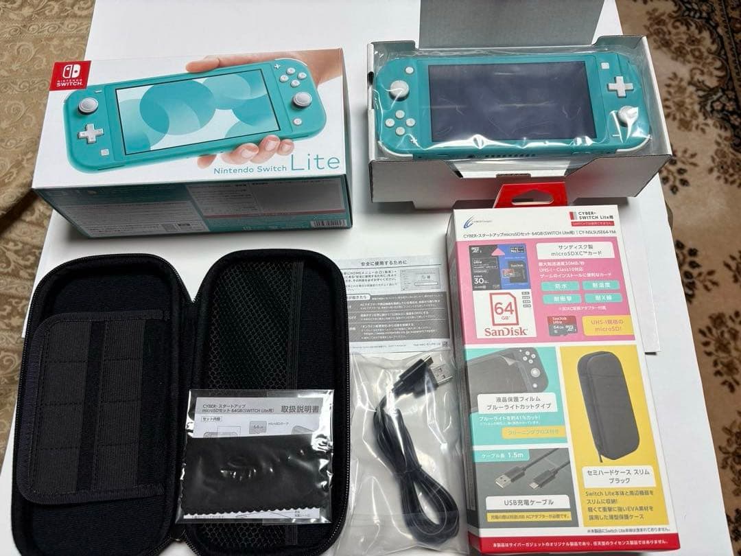 Nintendo Switch Lite ターコイズ 本体 動作確認済み　箱付き