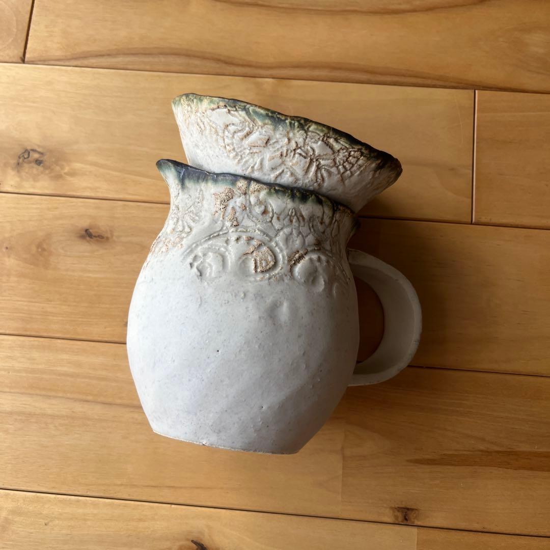 【未使用】本田あつみ　ドイリー　コーヒードリッパーとポット