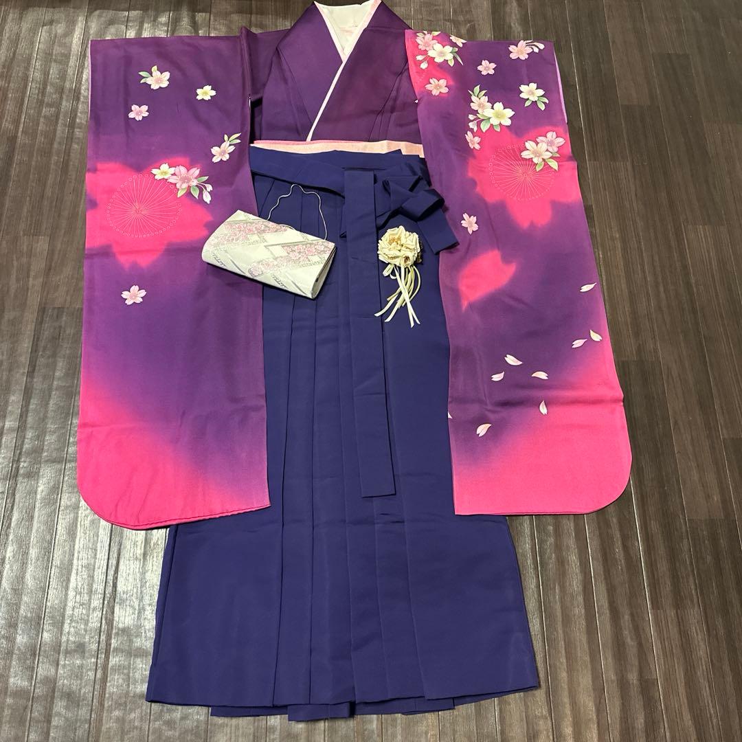 成人式　正絹振袖・襦袢・袋帯・帯揚・帯締・重衿袴・袴帯・バッグ171〜181㌢用