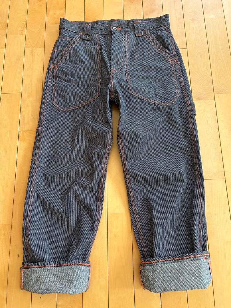 岡山デニム　ハイロック　ヒッコリーデニムパンツ　ユニセックス32インチ