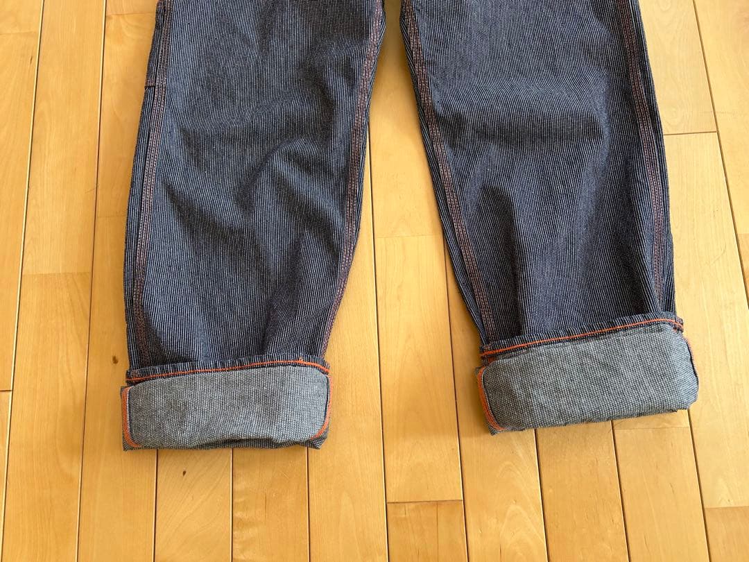 岡山デニム　ハイロック　ヒッコリーデニムパンツ　ユニセックス32インチ