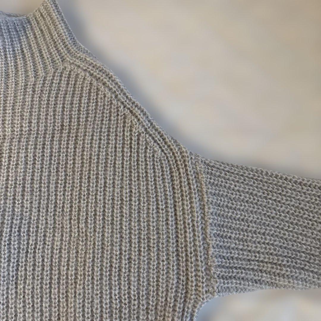 SACRA グレージュ モヘア ハイネックニット