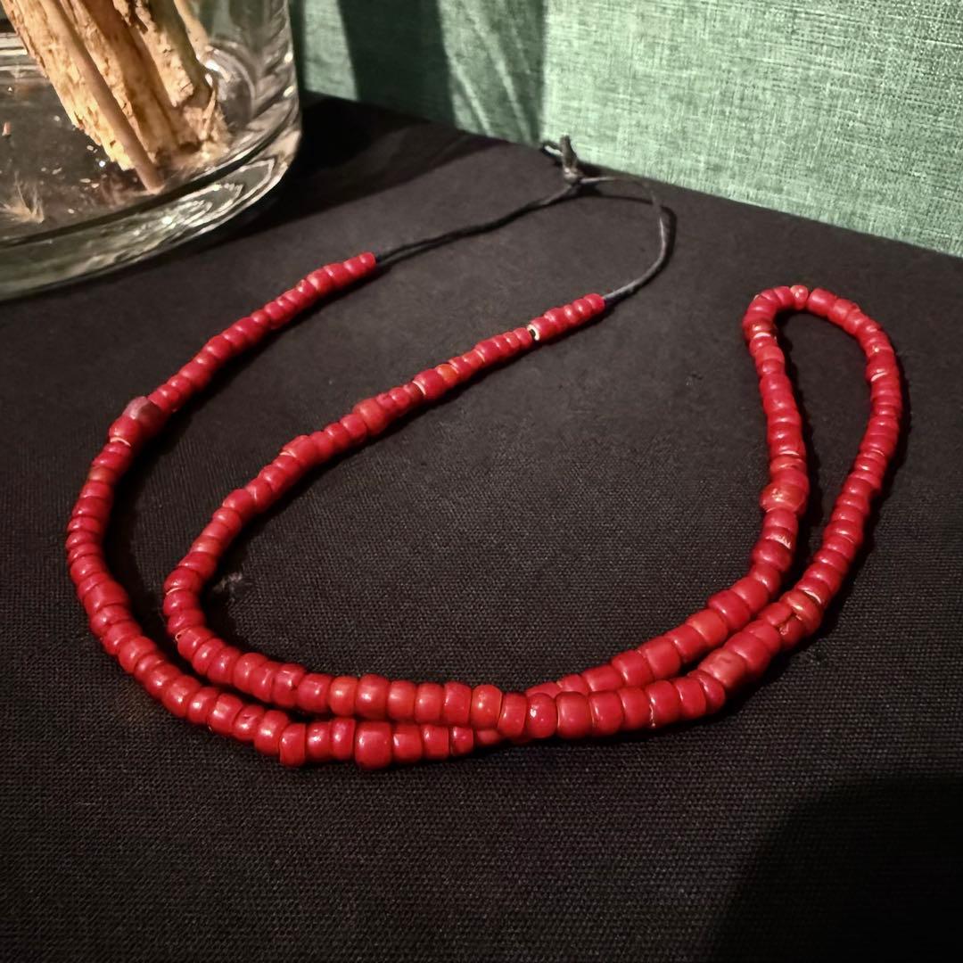 1990年代購入 ホワイトハーツ アンティーク オールドビーズ 62cm