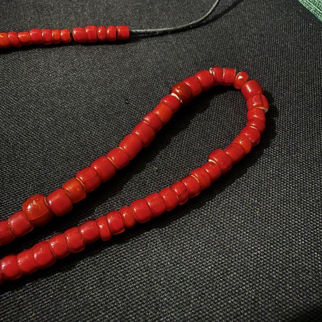 1990年代購入 ホワイトハーツ アンティーク オールドビーズ 62cm