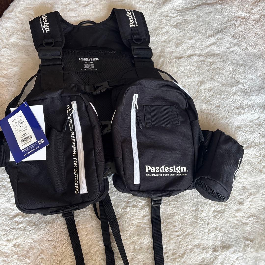 Pazdesign ブラック フィッシングベスト　SLV-027